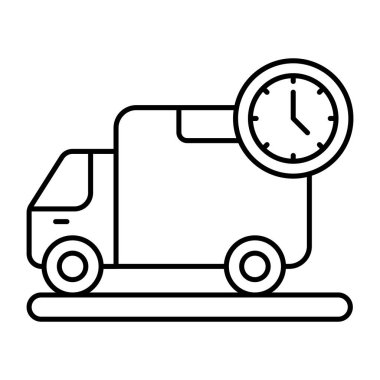 Kargo teslimat saatinin mükemmel tasarım simgesi