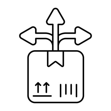 Paket yönlerinin düzenlenebilir tasarım simgesi