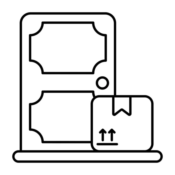 Концептуальний Дизайн Значок Доставки Дверей — стоковий вектор