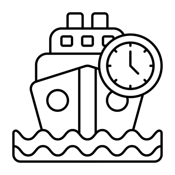 Premium Download Symbol Für Die Lieferzeit Auf See — Stockvektor