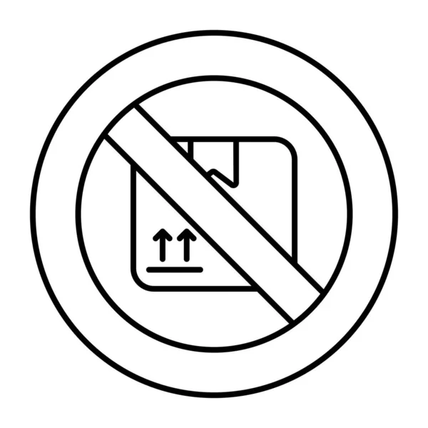 Diseño Icono Prohibición Paquetes — Vector de stock