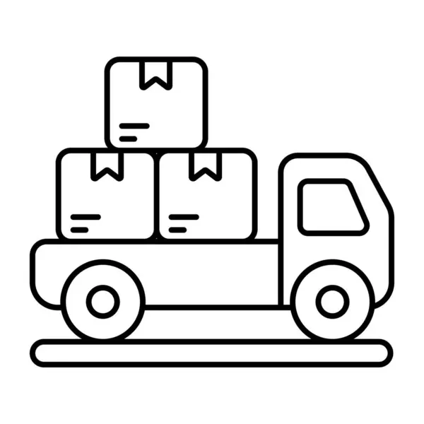 Ідеальна Іконка Дизайну Вантажного Фургона — стоковий вектор