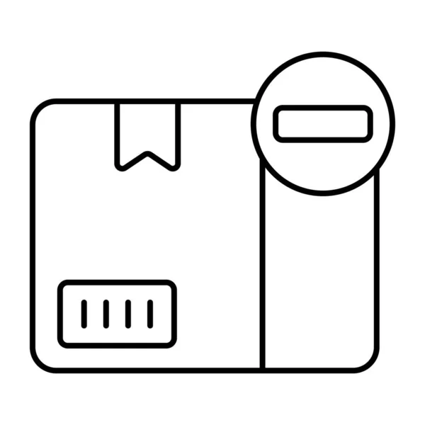 小包を削除する編集可能なデザインアイコン — ストックベクタ