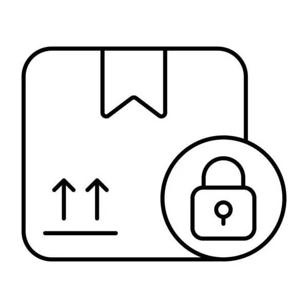 Editable Design Icon Parcel Security — Image vectorielle
