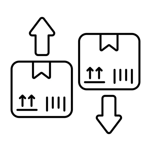 Унікальна Піктограма Дизайну Обміну Посилками — стоковий вектор