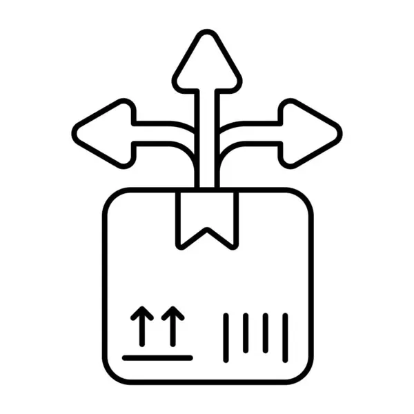 可编辑的邮包方向设计图标 — 图库矢量图片