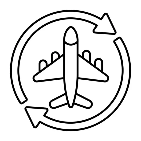 Unikátní Designová Ikona Leteckého Nákladu — Stockový vektor