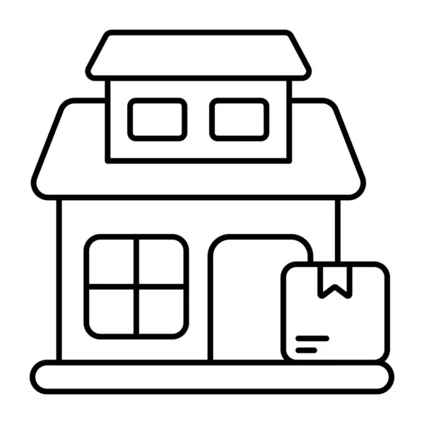 Ikon Desain Konseptual Untuk Pengiriman Rumah - Stok Vektor