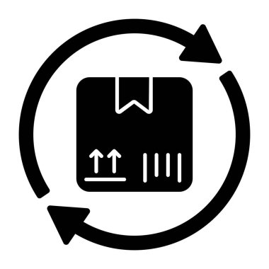 Paket güncellemesinin modern tasarım simgesi 