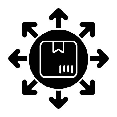 Paket yönlerinin düzenlenebilir tasarım simgesi