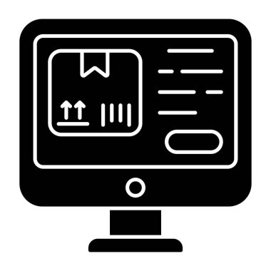 Çevrimiçi paketin bir simge tasarımı