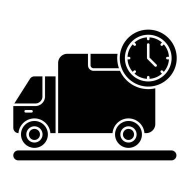 Kargo teslimat saatinin mükemmel tasarım simgesi