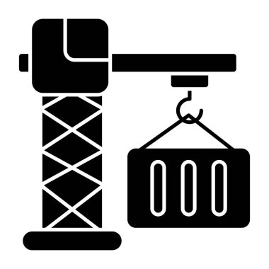 Konteynır kaldırma modern tasarım simgesi