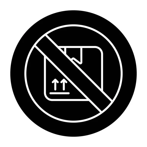 Diseño Icono Prohibición Paquetes — Vector de stock