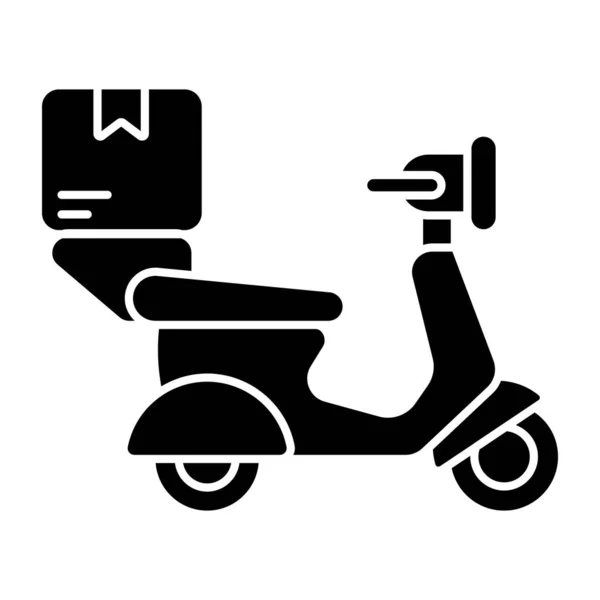 Icona Consegna Scooter Vettore Modificabile — Vettoriale Stock