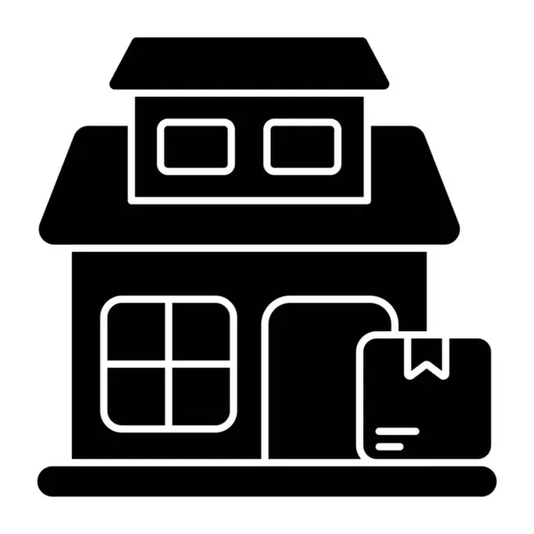 Концептуальный Дизайн Иконки Доставки Дом — стоковый вектор