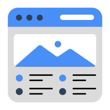 Web manzara simgesi, düzenlenebilir vektör 