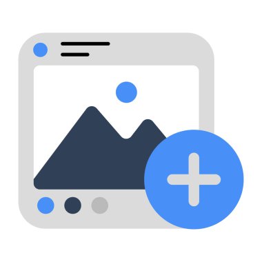 Fotoğraf simgesi, düzenlenebilir vektör ekle 