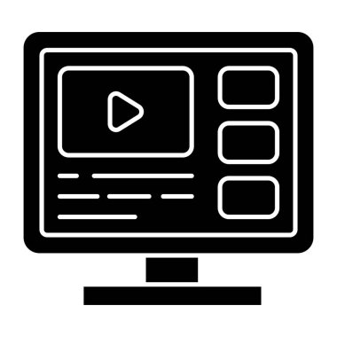 Çevrimiçi video için bir simge tasarımı 