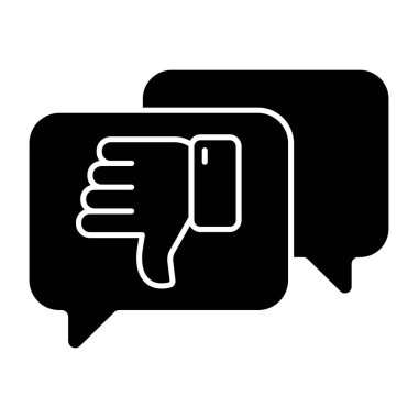 Negative feedback icon, editable vector 