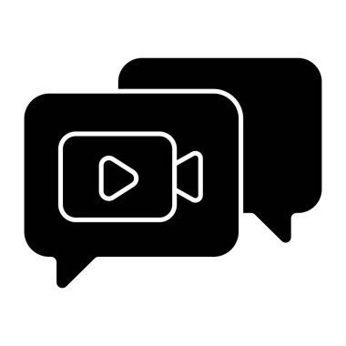 Görüntülü sohbetin eşsiz bir tasarım simgesi 