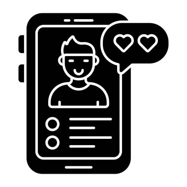 Mobil profilin premimium indirme simgesi 