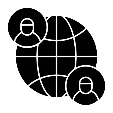 Küresel profillerin modern tasarım simgesi 