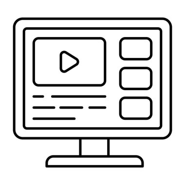 Çevrimiçi video için bir simge tasarımı 