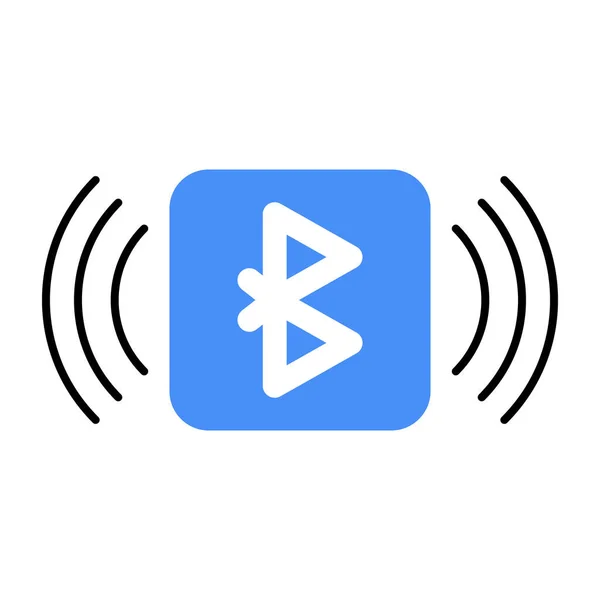 Hızlı Indirme Için Kullanılabilir Bir Bluetooth Düz Tasarım Simgesi — Stok Vektör