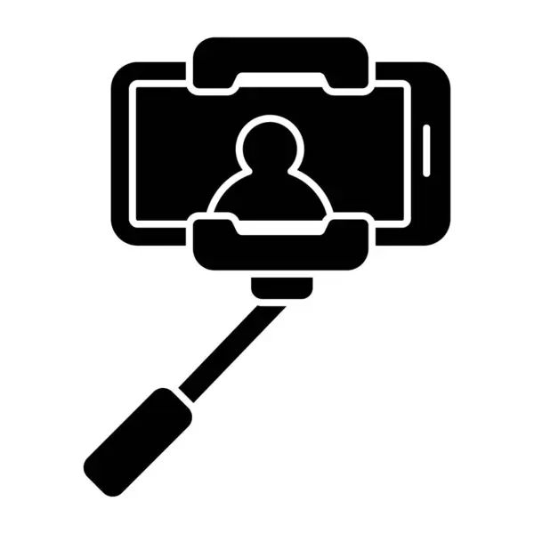 Eine Einzigartige Design Ikone Beim Selfie Machen — Stockvektor