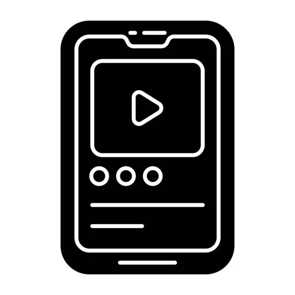 Design Icône Vidéo Mobile — Image vectorielle