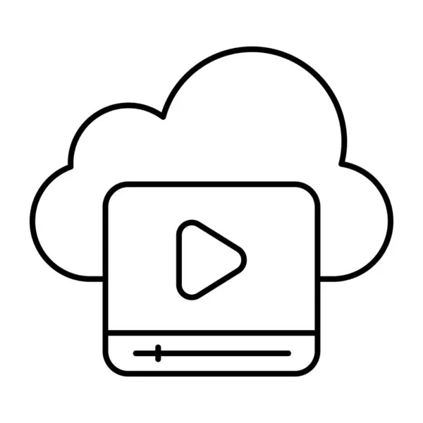 Креативный Дизайн Иконки Облачного Видео — стоковый вектор