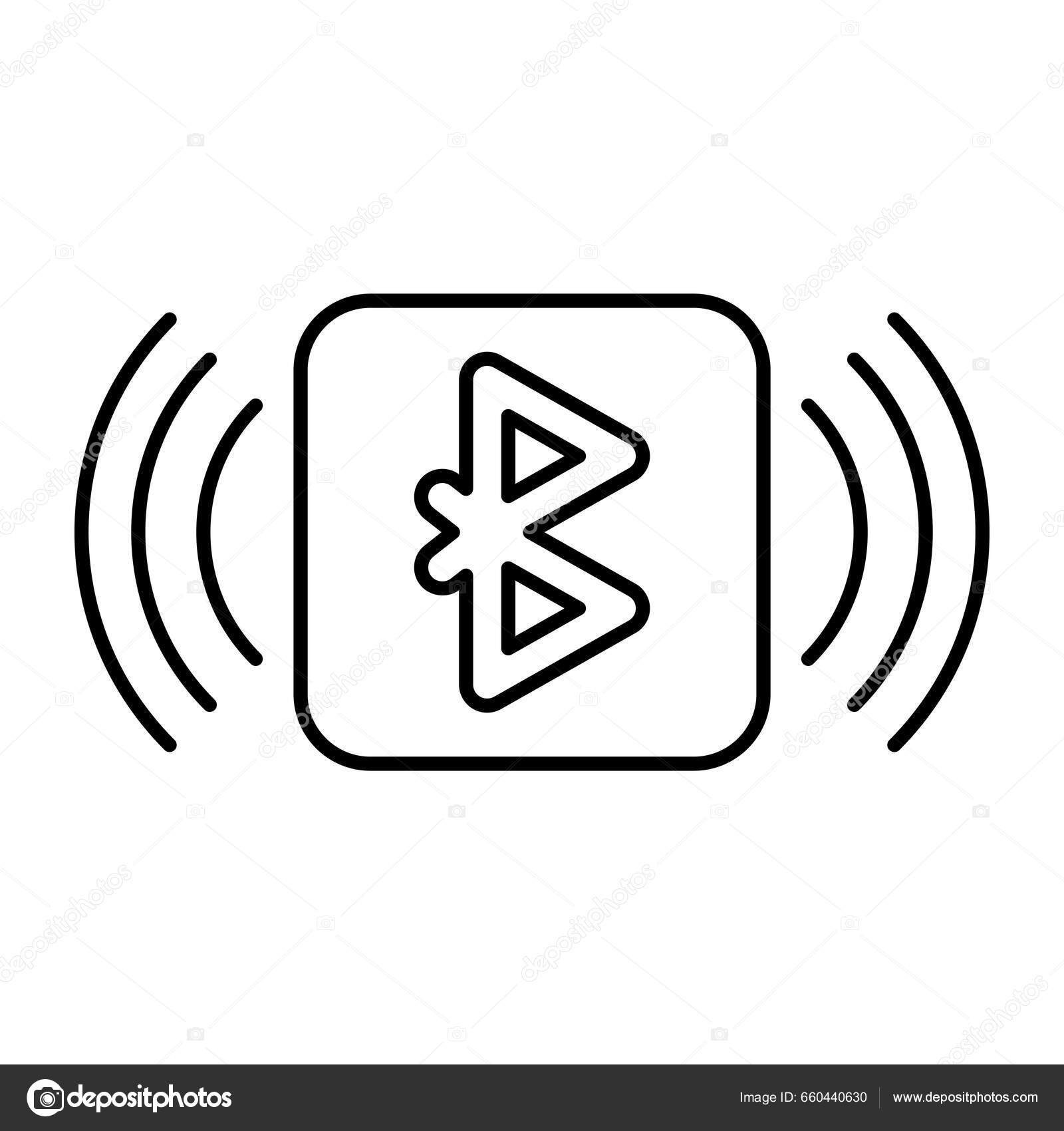 Linear Design Icon Bluetooth Available Instant Download Stock Vector by
