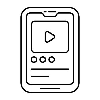 Mobil video için bir simge tasarımı 