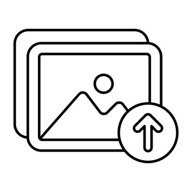 Resim simgesi yükle, düzenlenebilir vektör 