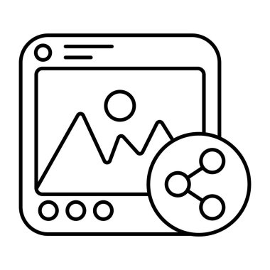 Paylaşım resminin bir simge tasarımı 