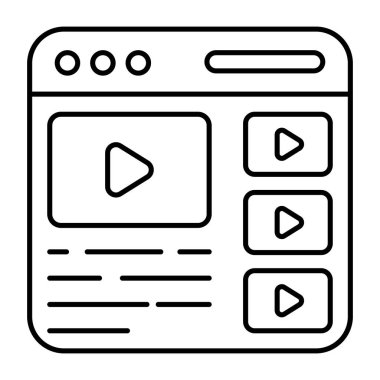 Web videosunun bir simge tasarımı  