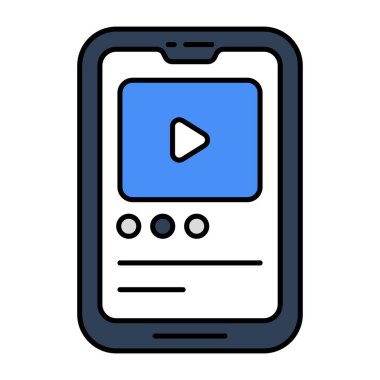 Mobil video için bir simge tasarımı 