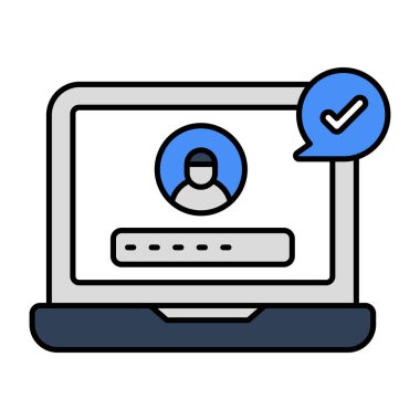 Güvenli hesabın yaratıcı tasarım simgesi 