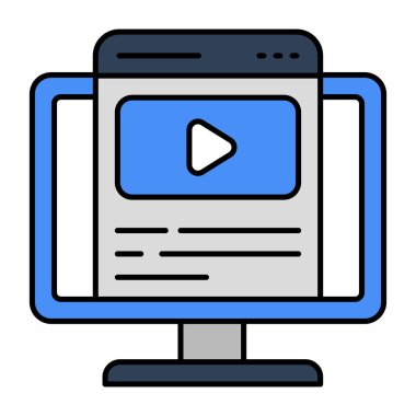 Çevrimiçi video için bir simge tasarımı 