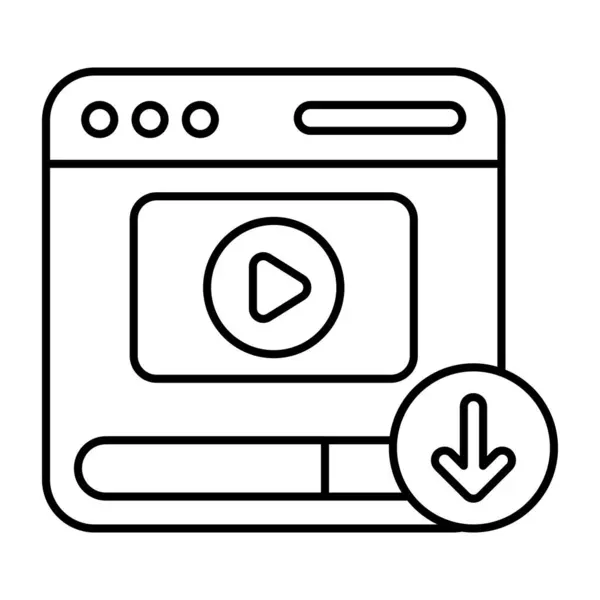 Дизайн Иконок Загрузки Веб Видео — стоковый вектор