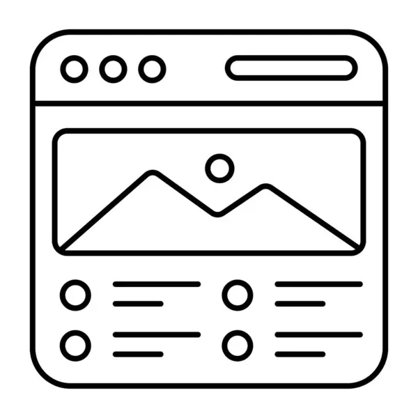 Icône Paysage Web Vecteur Modifiable — Image vectorielle