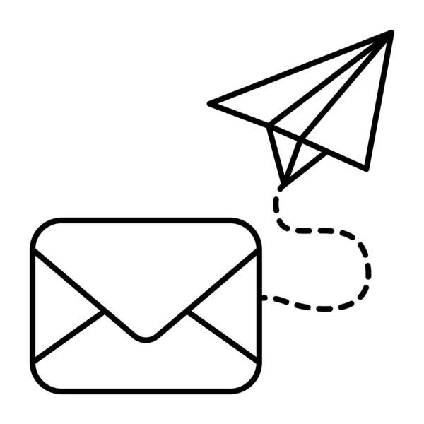 Уникальный Дизайн Иконки Отправки Почты — стоковый вектор