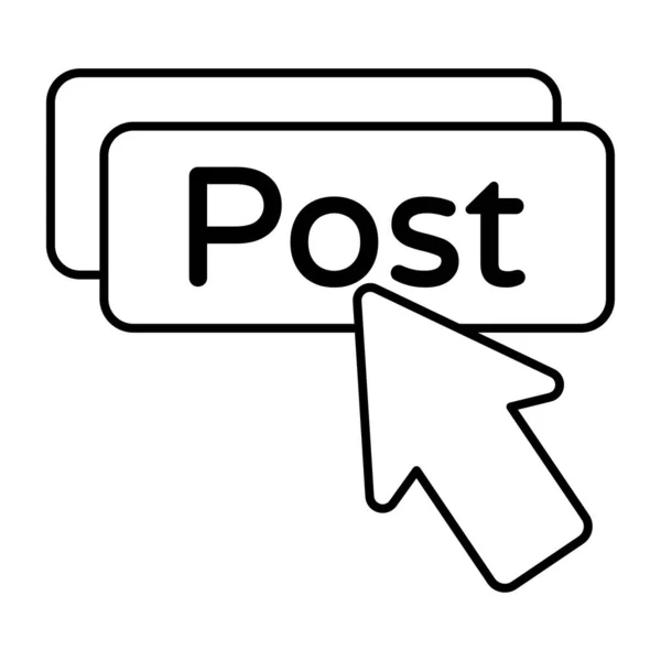 Eine Kreative Design Ikone Der Post — Stockvektor