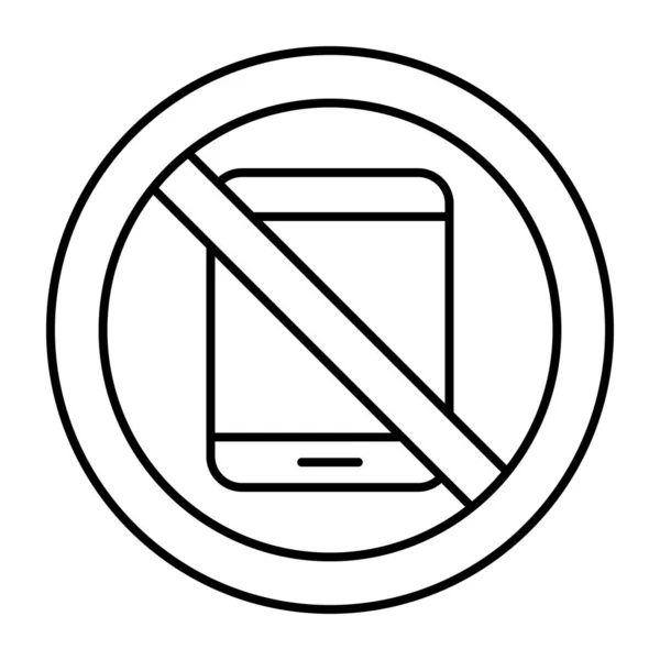 Premium Download Icon Mobile Prohibition — Stock Vector