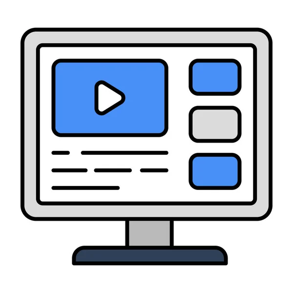 Дизайн Иконок Онлайн Видео — стоковый вектор