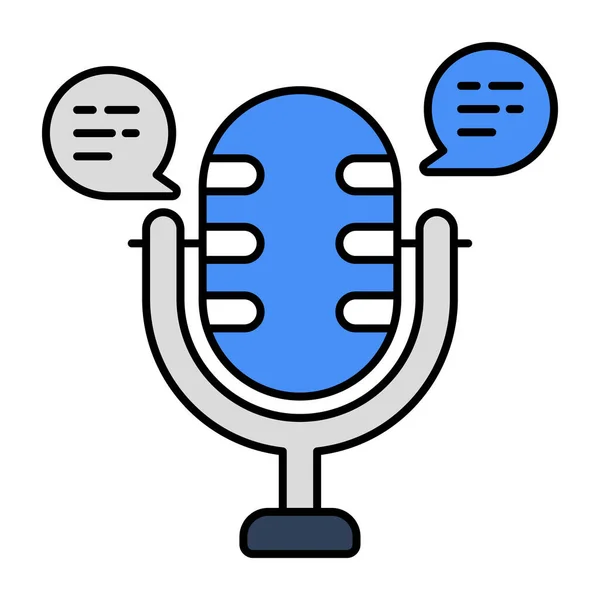 Μοντέρνος Διανυσματικός Σχεδιασμός Ακουστικής Συνομιλίας — Διανυσματικό Αρχείο
