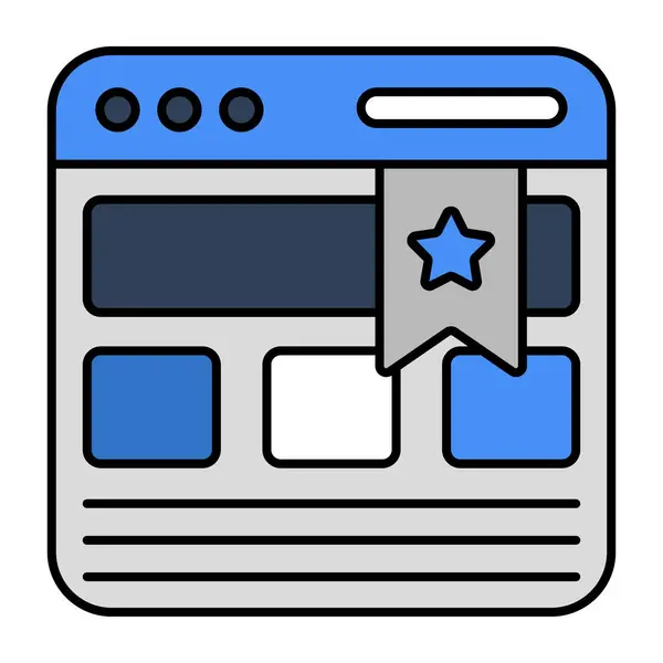 Creative Design Icon Bookmark Website — Stock Vector