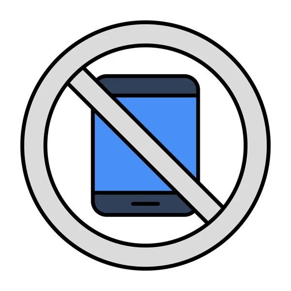Icône Téléchargement Premium Interdiction Mobile — Image vectorielle
