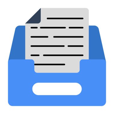 Belge çekmecesinin bir simge tasarımı 